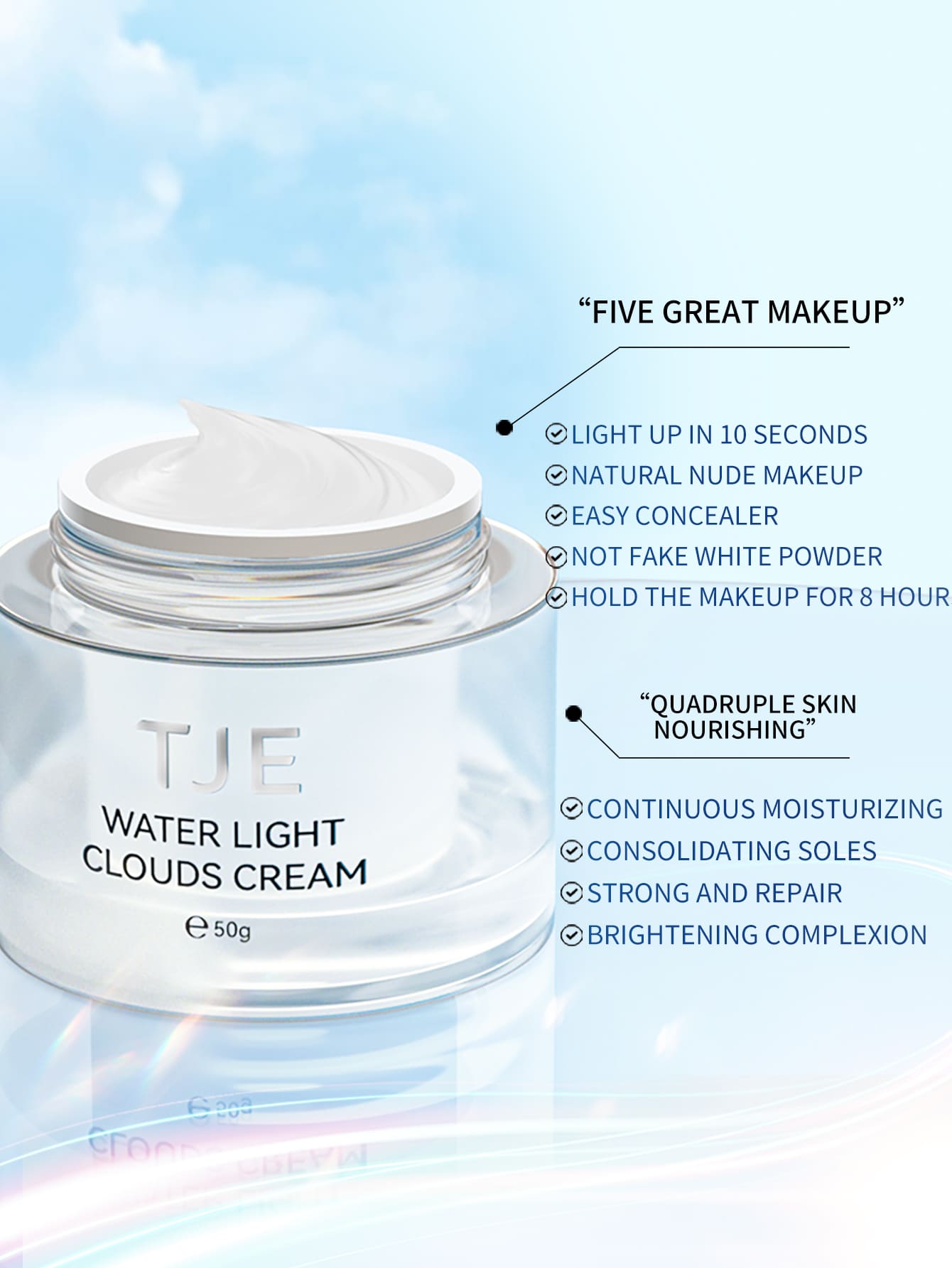 Kem dưỡng làm sáng TJE Water Light Cloud Cream 50ml