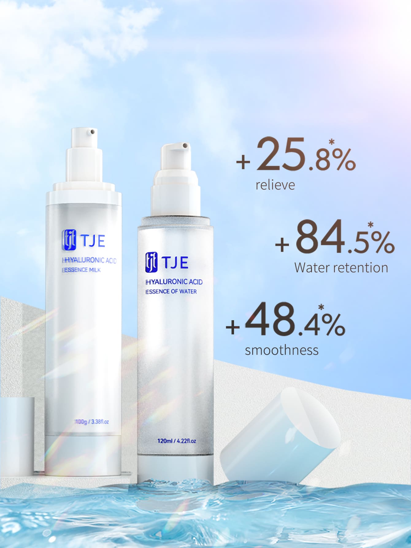 Set sản phẩm sữa dưỡng da TJE axit hyaluronic