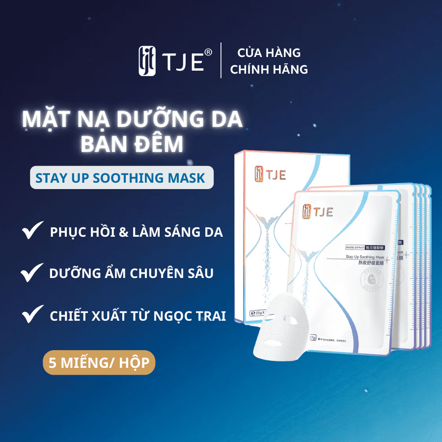 Combo 5 Mặt nạ dưỡng da ban đêm chiết xuất ngọc trai TJE