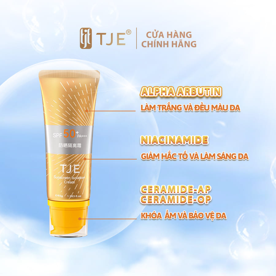 Kem Chống Nắng Dạng Sữa Chống Nước TJE Sun Blocking Cream SPF50+ PA+++ 45ml